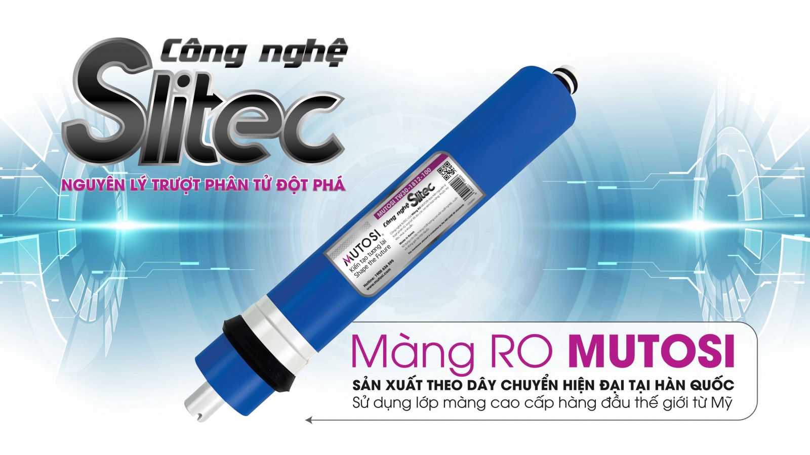 Màng lọc RO Mutosi SLITEC 100GPD - Hàng chính hãng