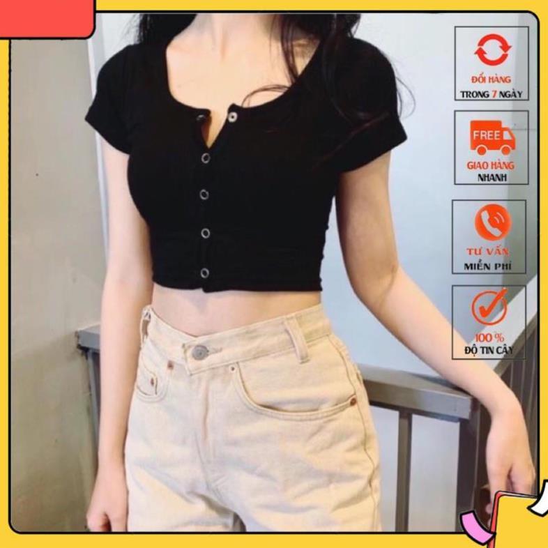 Áo Croptop Tay Dài MADELA phong cách Ulzzang có Tay Ngắn dáng ôm body, Croptop Nữ Tay D