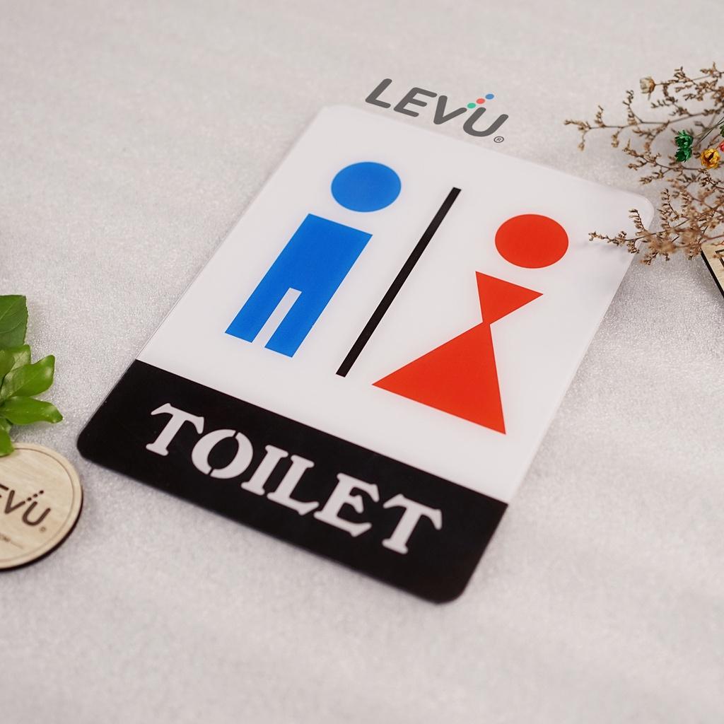Bảng toilet bằng nhựa mica trang trí cửa quán nhà hàng nhận biết khu vực nhà vệ sinh