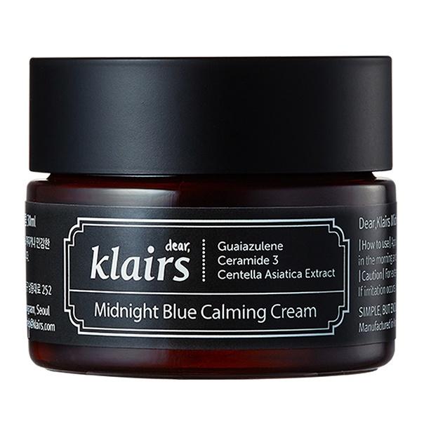 Combo Dear, Klairs tinh chất Midnight Blue Youth Activating Drop 20ml + Kem dưỡng Midnight Blue Calming Crem 30ml