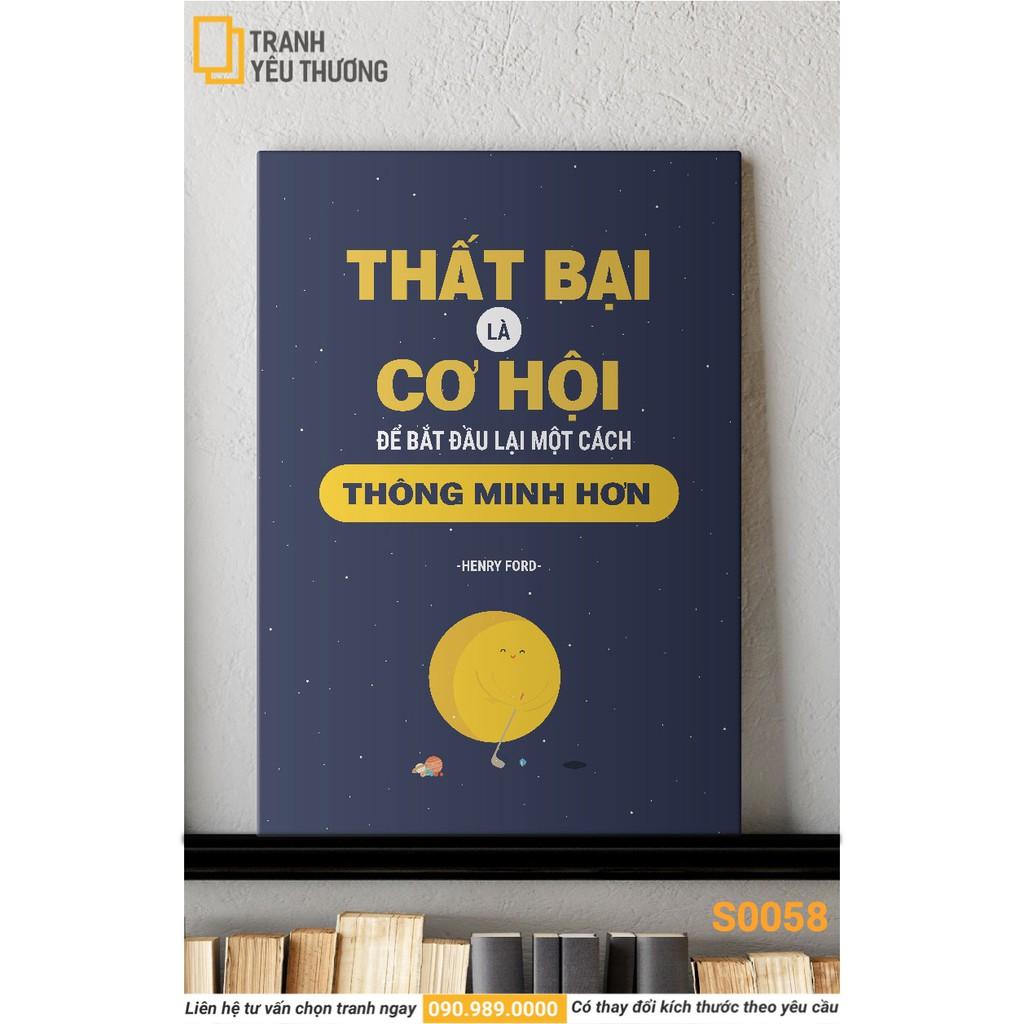 Tranh Văn Phòng tạo động lực - THẤT BẠI LÀ CƠ HỘI ĐỂ BẮT ĐẦU LẠI MỘT CÁCH THÔNG MINH HƠN