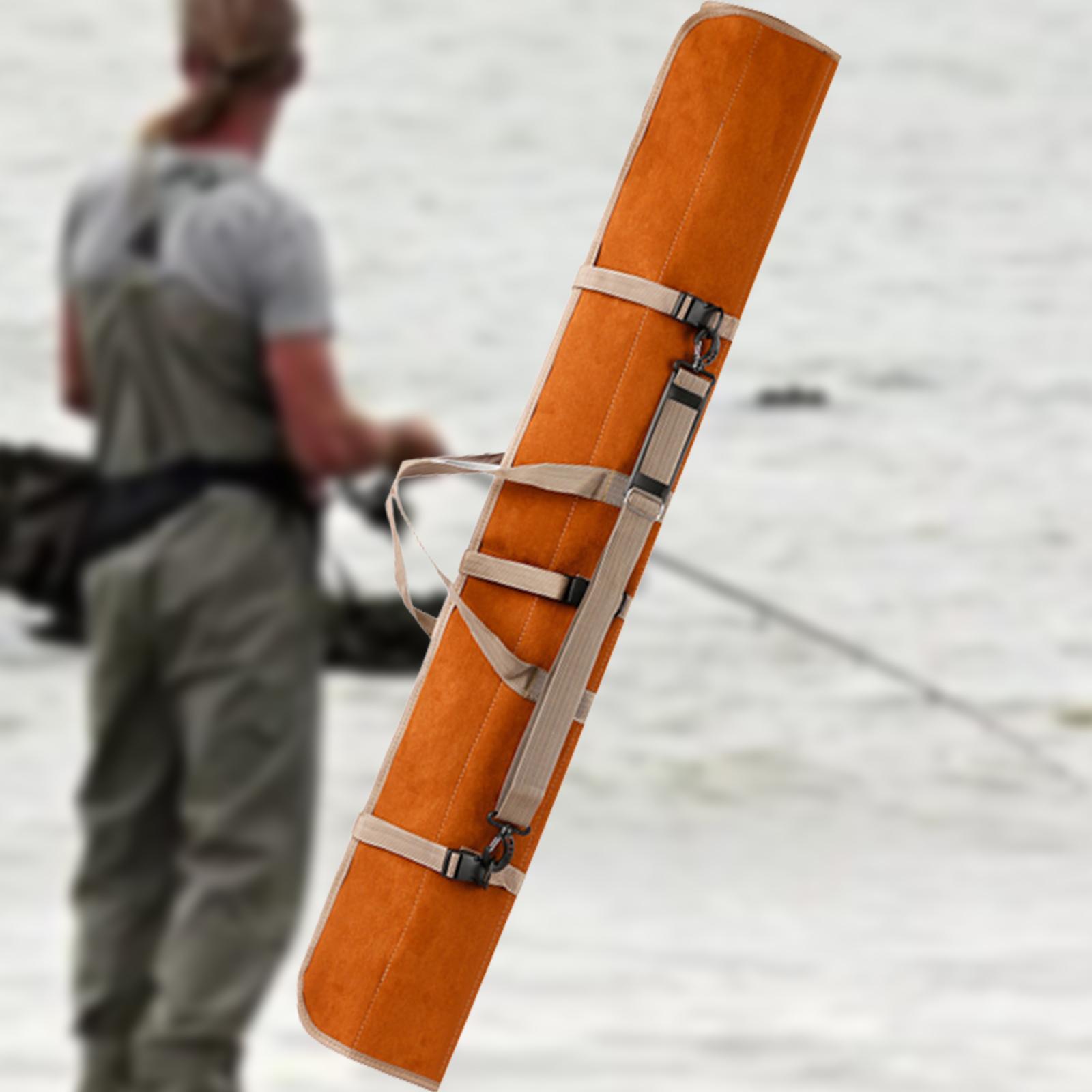 Fishing Rods Bag Travel Carry Case Nylon Waterproof Carrier Bag Outdoor Protection Bag Adjustable Strap Portable Fishing Tackle Storage Case