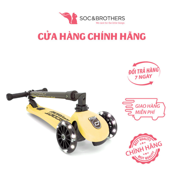 Xe scooter trẻ em Scoot and Ride Highwaykick 3 LED màu Lemon