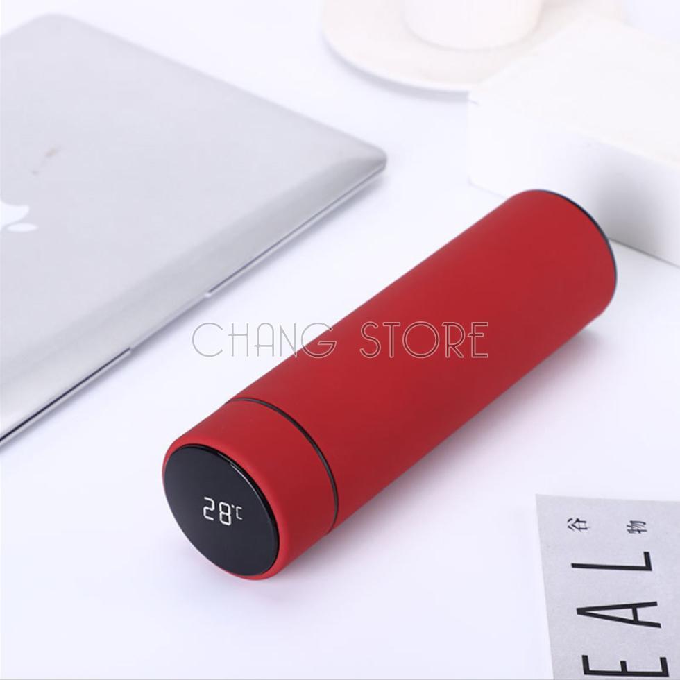 Bình giữ nhiệt inox 2 lớp thông minh có đèn LED hiển thị nhiệt độ dung tích 500ml nhỏ gọn, sang trọng