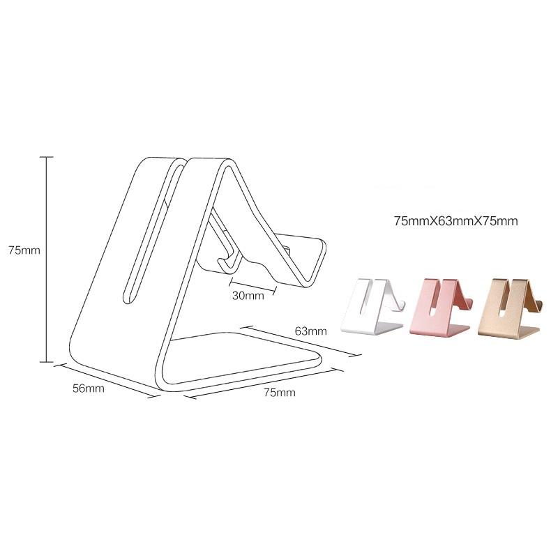Giá Đỡ Điện Thoại Di Động, ipad, máy tính bảng iPad Galaxy Tab nhôm gấp gọn điều chỉnh góc nghiêng để bàn thông minh
