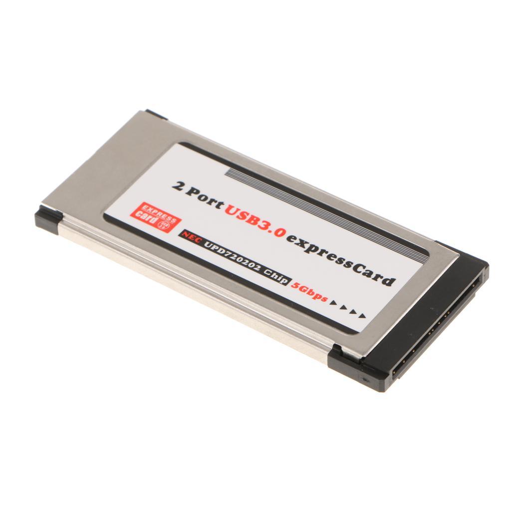 Laptop 2Port USB3.0 Express Card NEC Chipest 34mm Hidden Adapter