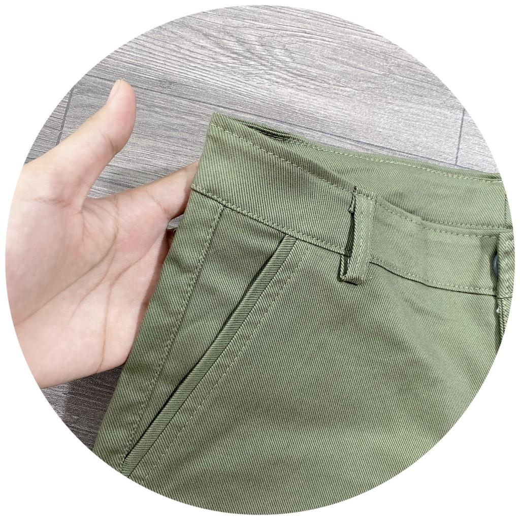 QUẦN SHORT NỮ LƯNG CAO VẢI KAKI CO GIÃN