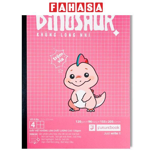Bộ 10 Tập Khủng Long Nhí A5 - 4 Ô Ly - 96 Trang 120gsm + Kèm 2 Túi Nhãn Vở Ngẫu Nhiên - Futurebook DG-961 - Mẫu 5
