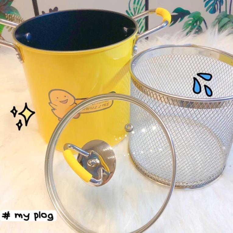 Nồi chiên ngập dầu con vịt vàng tặng kèm rổ