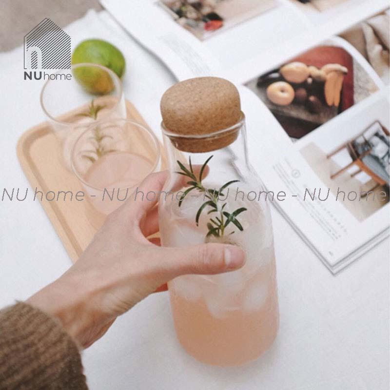 nuhome.vn | Hủ thuỷ tinh nắp bần - Subi, lọ thuỷ tinh đựng đa năng, đựng đồ uống nước ép và gia vị cho bếp