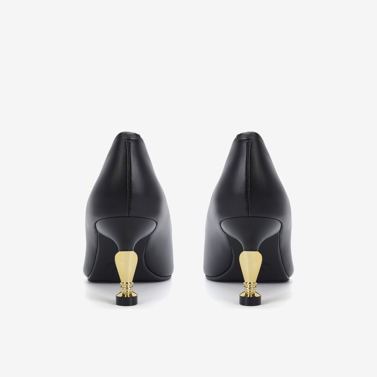 Giày cao gót nữ Đông Hải thiết kế mũi nhọn gót  trụ mạ vàng tinh xảo cao 7cm - G81I9