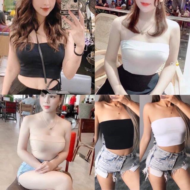 Áo quây ngực trơn croptop