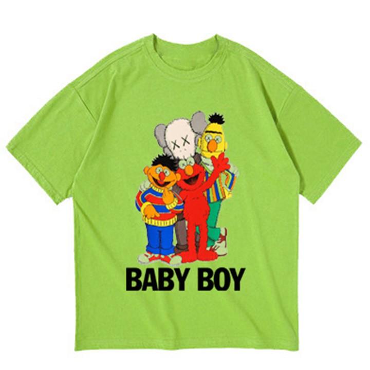 Áo thun bé trai form rộng in hình BABY BOY - ATBT24