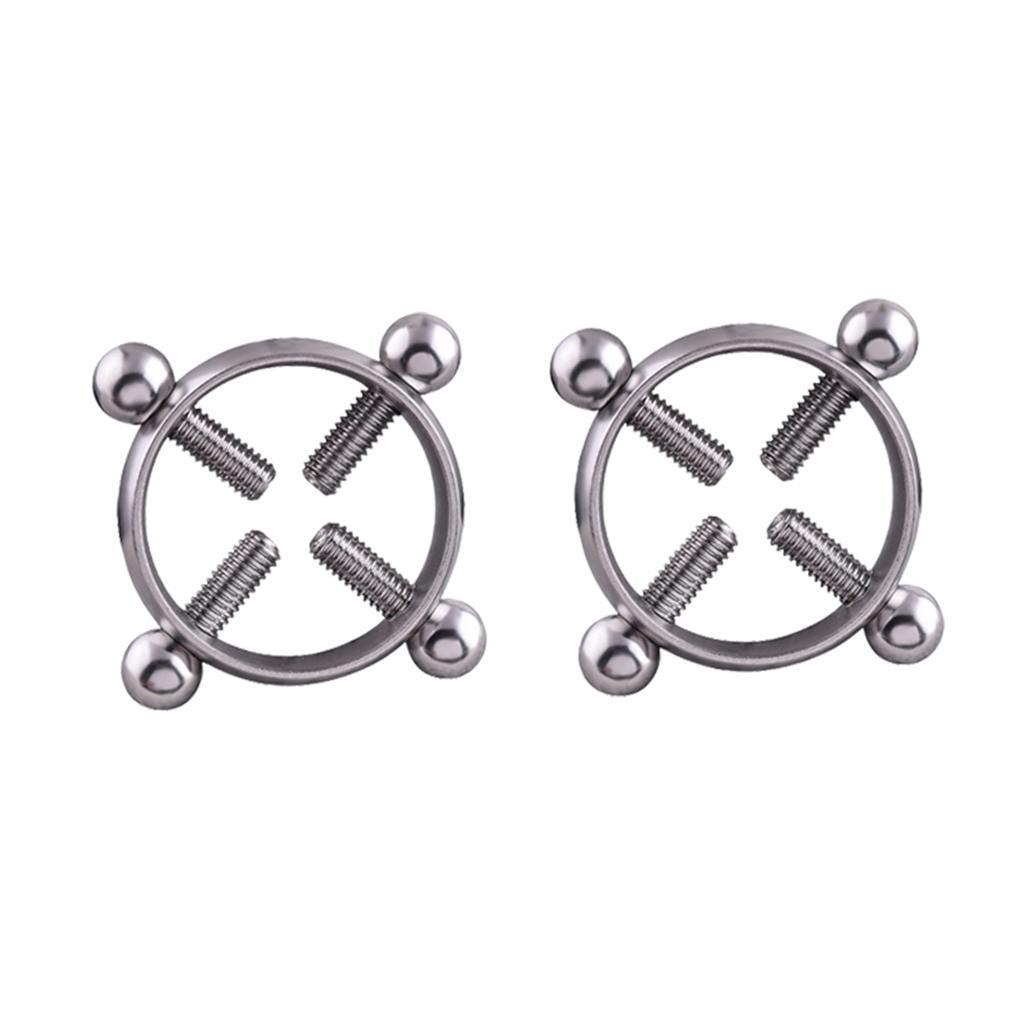 2pcs Stainless Steel Adjustable Screw Circle Barbell   Piercing