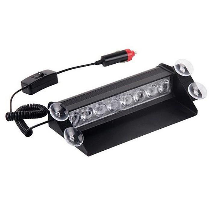 Đèn Chớp Police Xanh Đỏ 8 LED - Đèn Nháy Cảnh Sát Cho Ô Tô