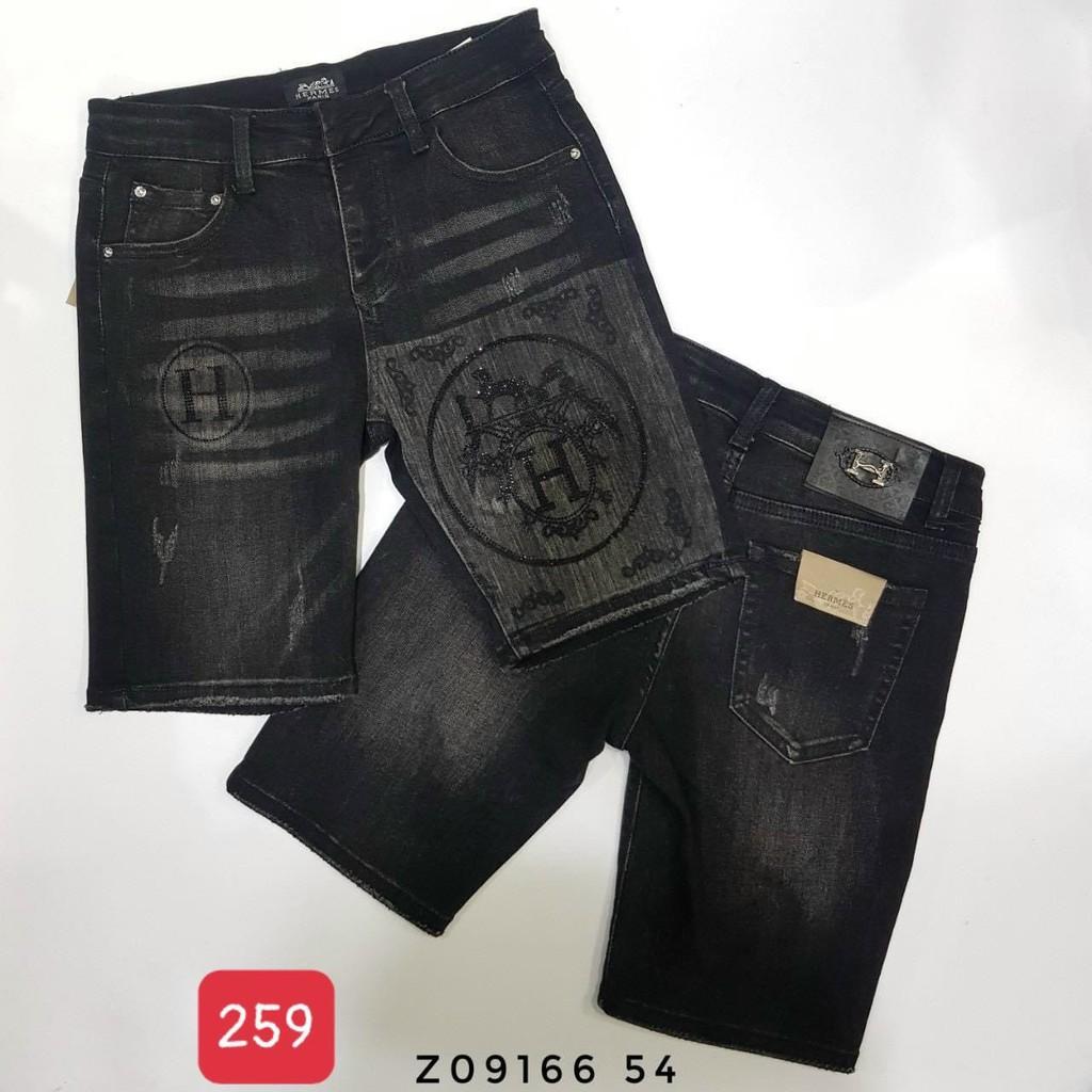 Quần Short Nam Chất Jean Co Giãn, Quần Sọt Nam Màu Đen Xám, Quần Đùi Nam thời trang cao cấp MuradFashion MSS78