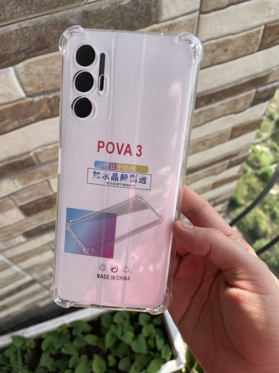 Ốp Lưng cho Tecno Pova 3 Dẻo Trong Suốt Chống Sốc Có Gù Bảo Vệ 4 Góc