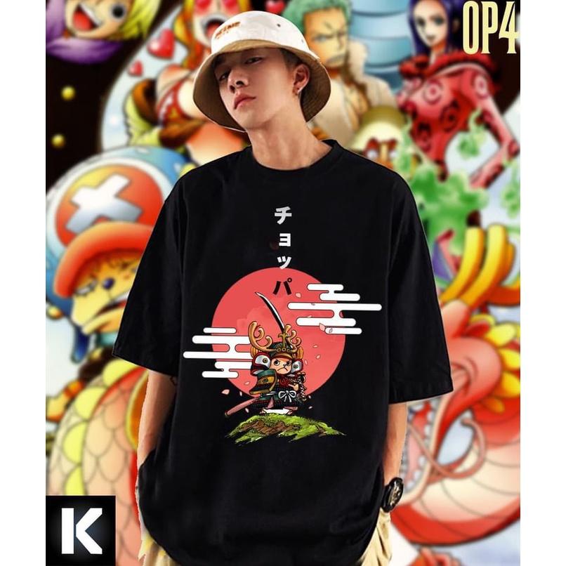 ÁO THUN COTTON UNISEX HẢI TẶC CHOPPER VÒNG TRÒN ĐỎ CHỮ TÀU