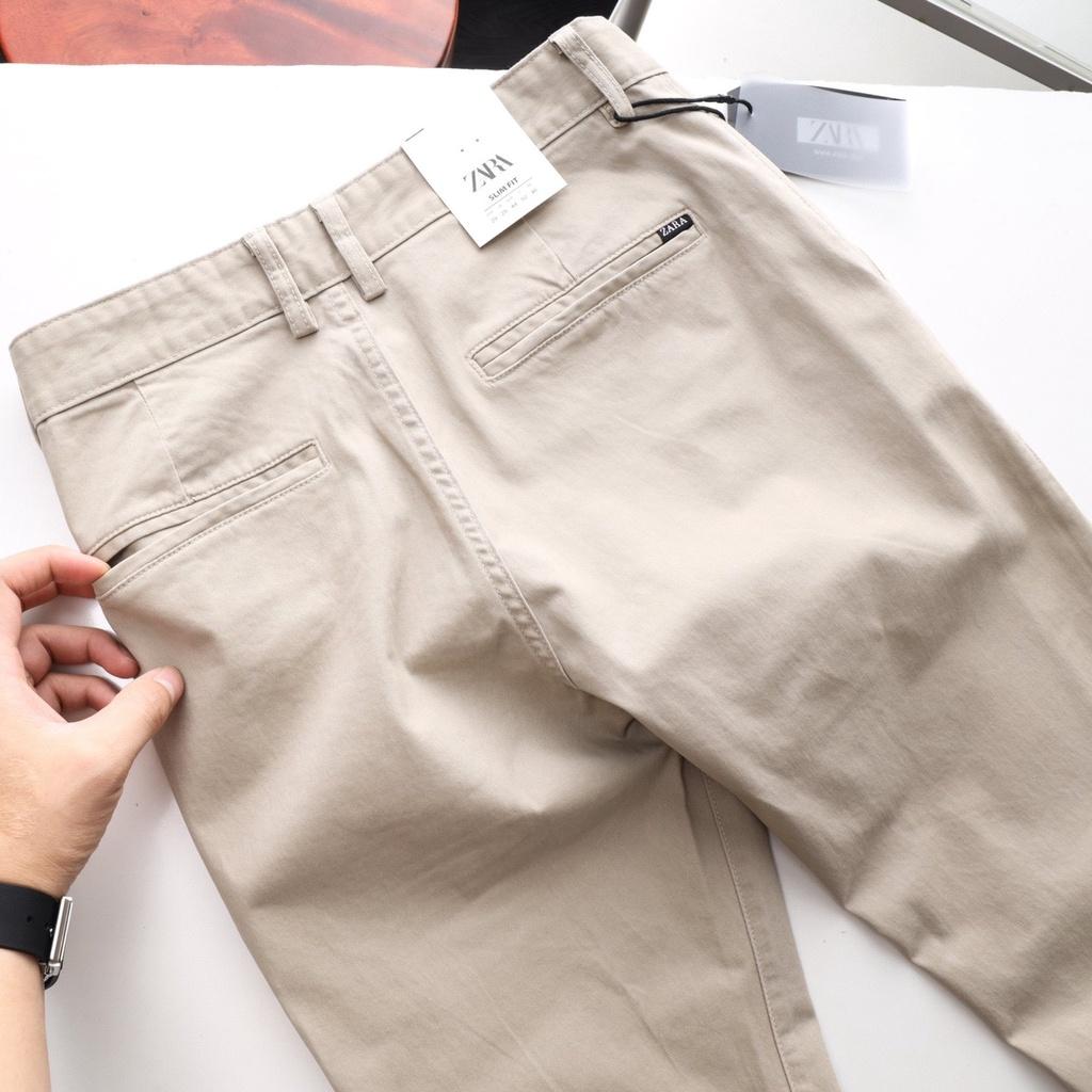 Quần kaki nam dài nam 5 màu mẫu mới tag đen form slimfit | LASTORE MENSWEAR