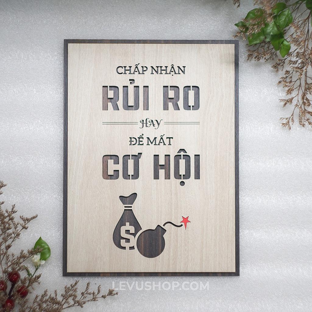 Tranh treo tường văn phòng LEVU121: Chấp nhận rủi ro hay để mất cơ hội