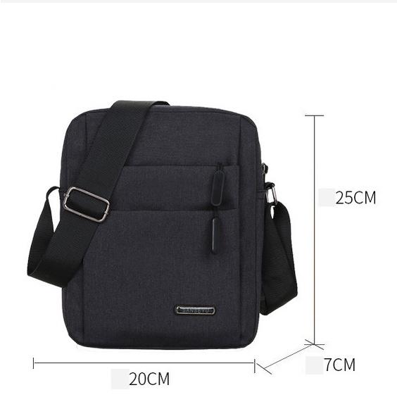 Túi đeo chéo nam Mini nhỏ gọn Slim Bag Unisex vải Oxford nhập khẩu chống thấm nước T44 - Ghi