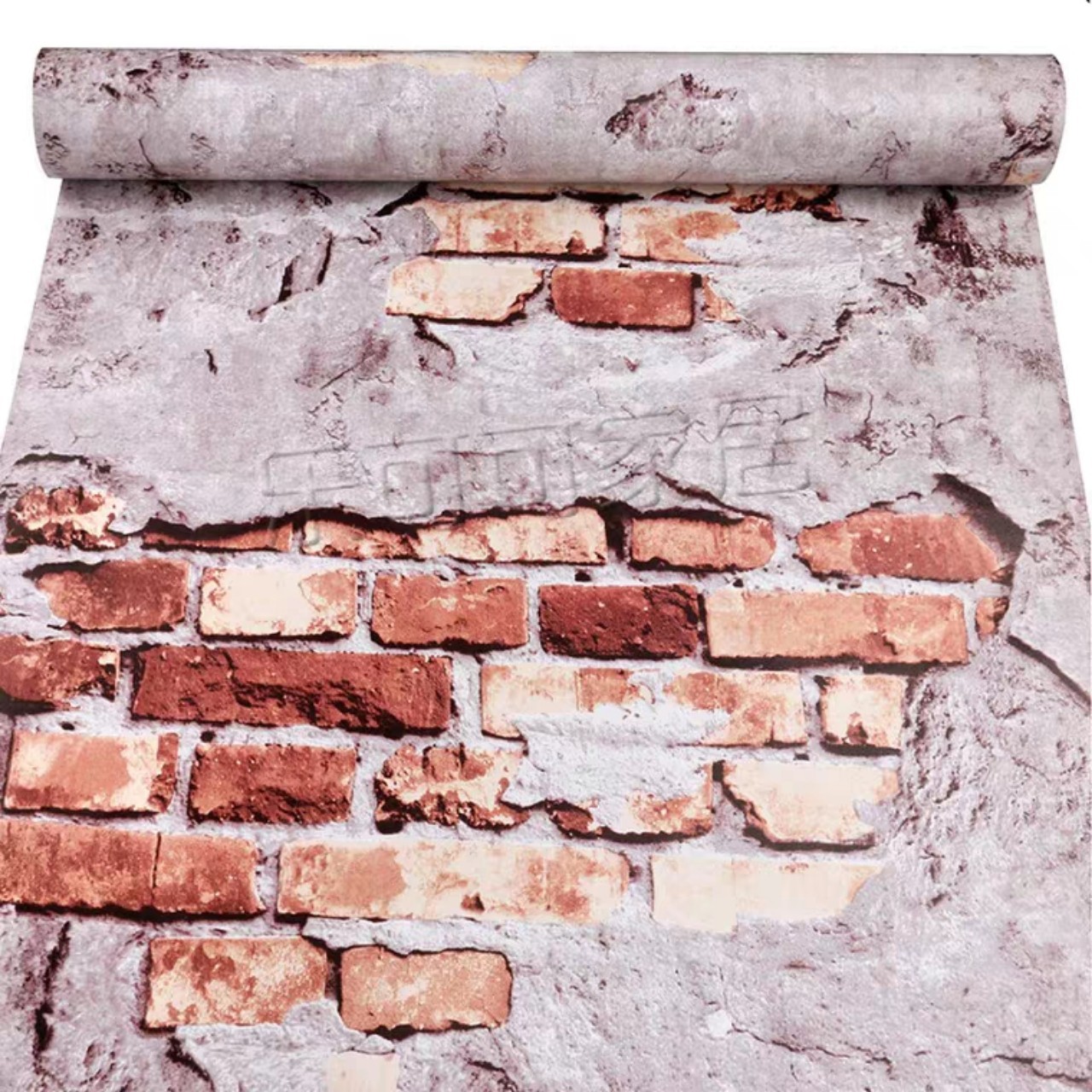 GIẤY DÁN TƯỜNG KHỔ 45CM X10M  TƯỜNG GẠCH CHƯA TÔ