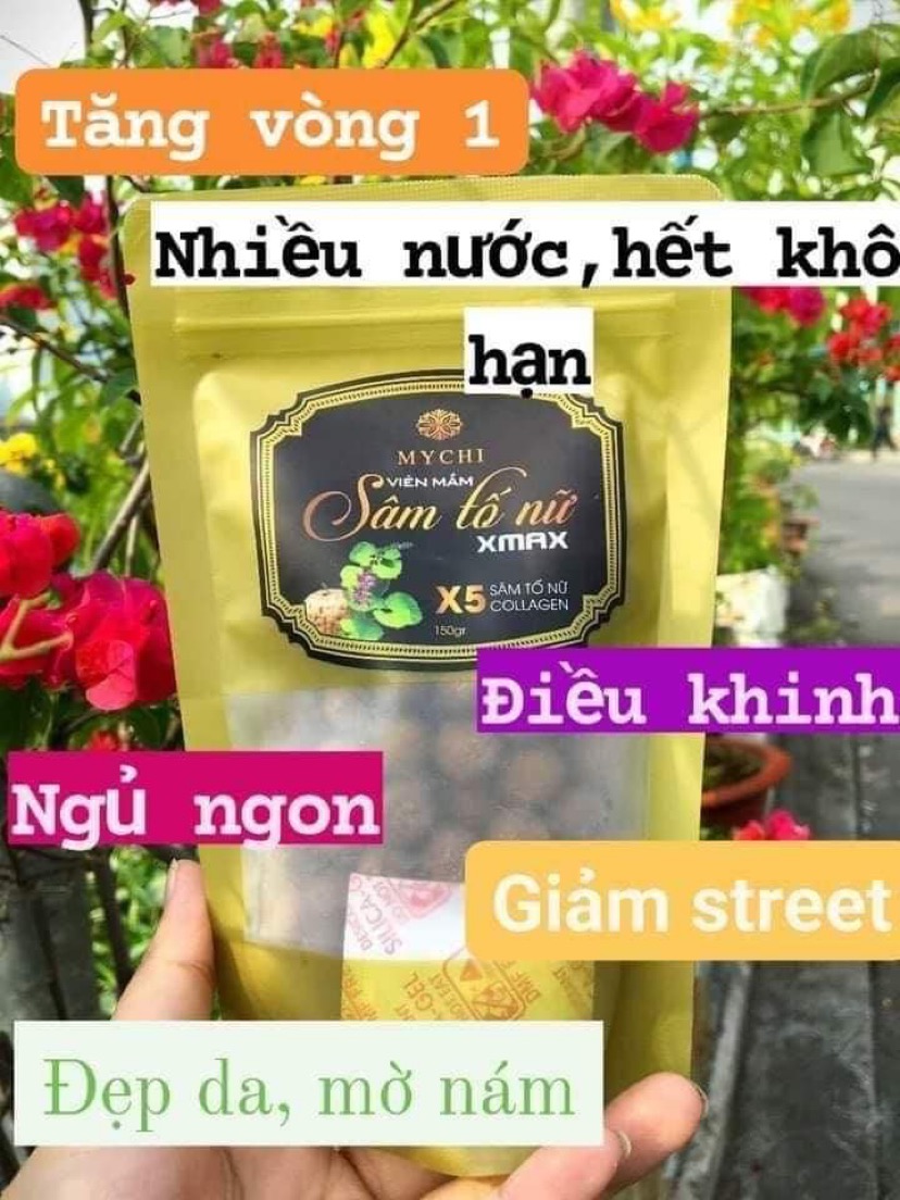 Liệu trình 5h kẹo mầm sâm tố nữ xmax Mychi - vua nở ngực - nữ hoàng nội tiết