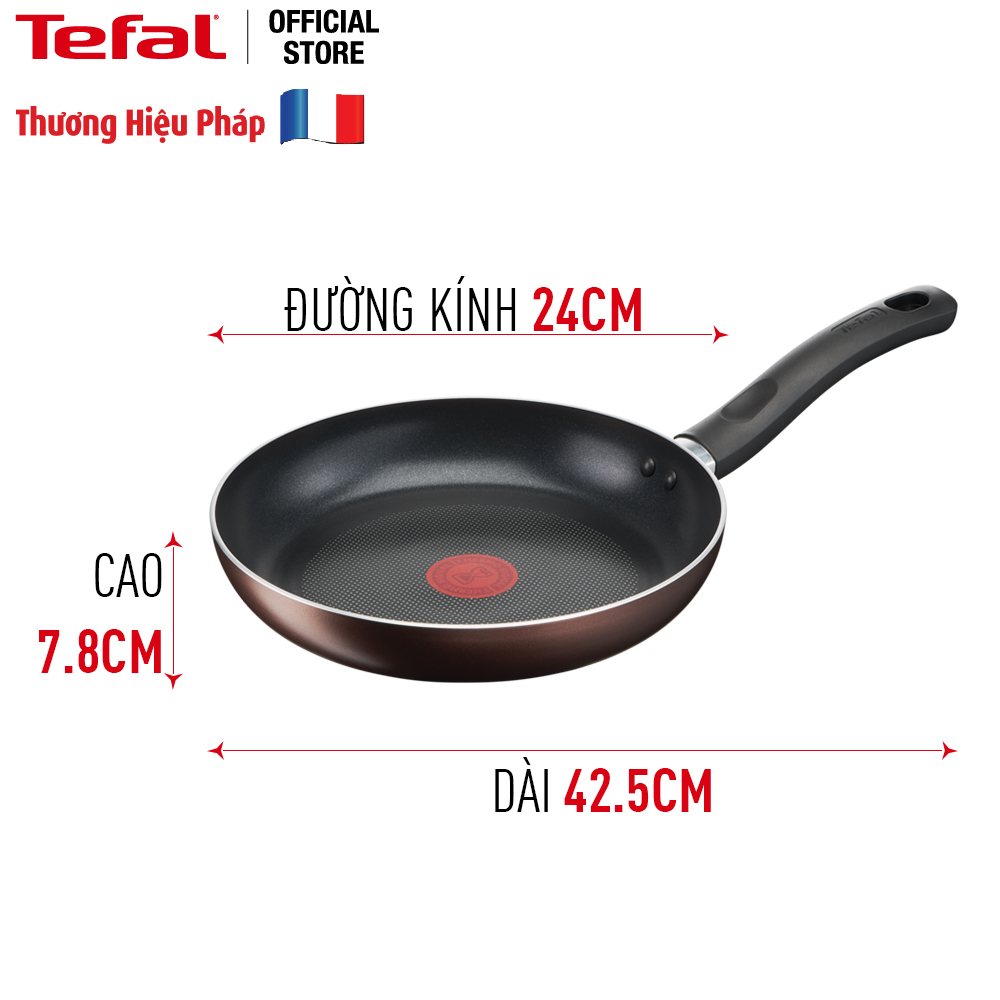 Bộ 3 nồi chảo chống dính đáy từ Tefal Day By Day dùng cho mọi loại bếp (nồi 18cm, chảo 24cm) - Hàng chính hãng