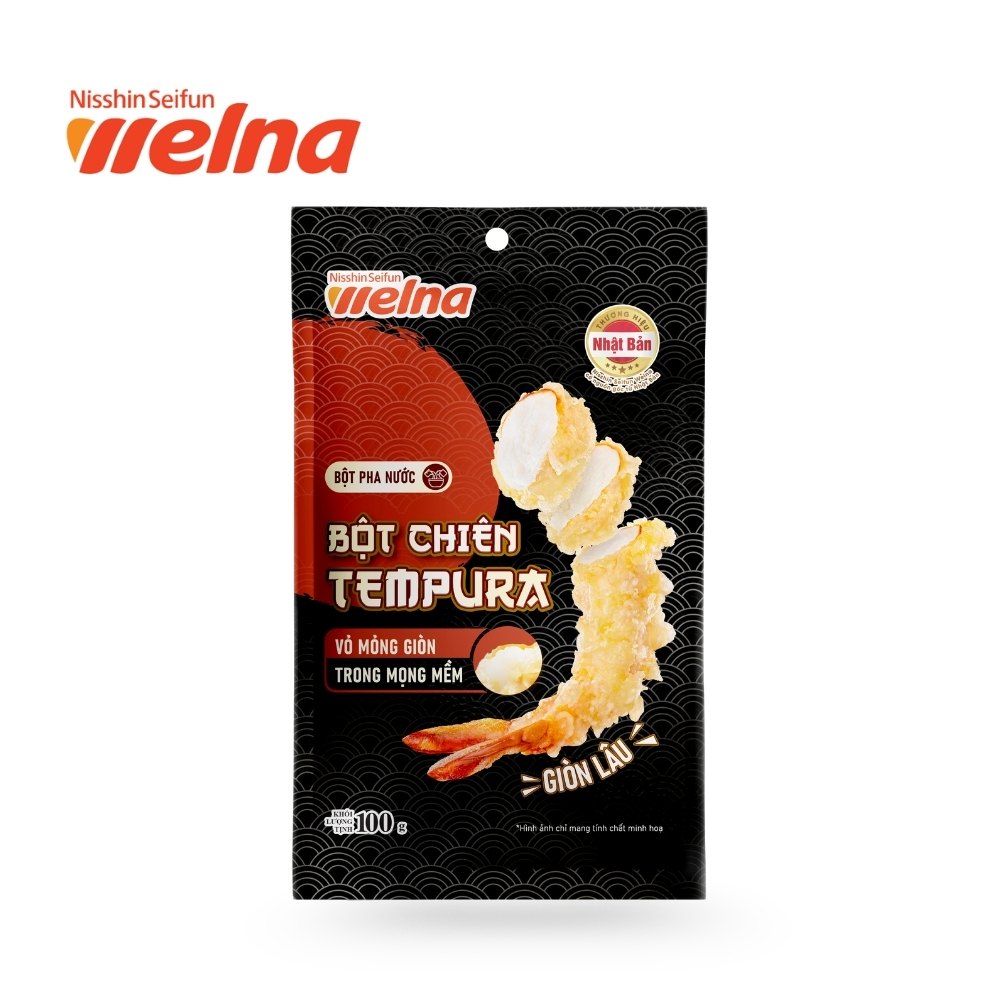 Bột Chiên Tempura Gói 100g Vỏ Mỏng Giòn Trong Mọng Mềm - Nisshin Seifun Welna