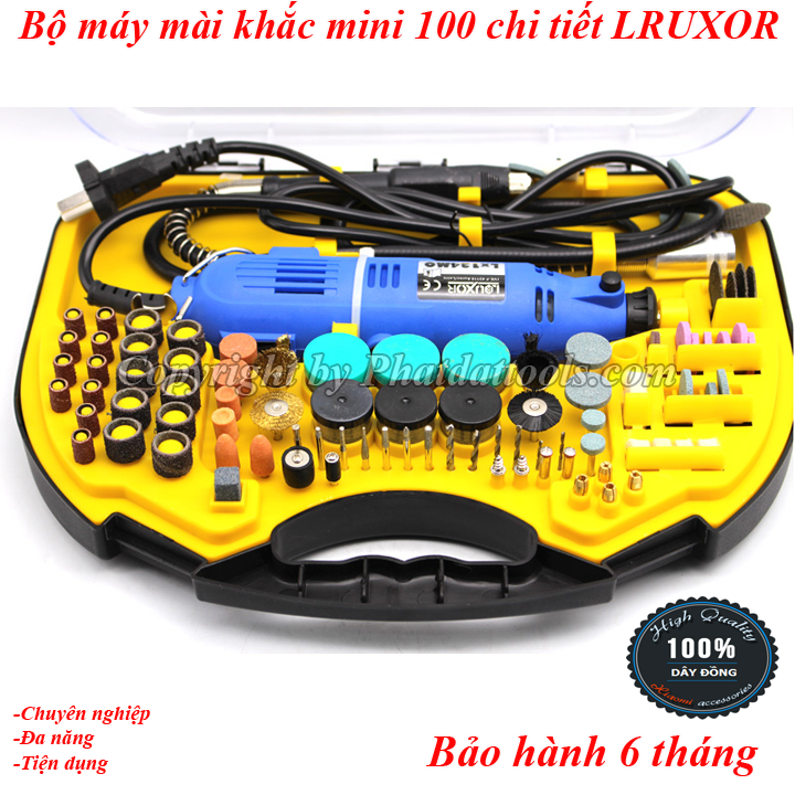 Bộ máy mài khắc mini đa năng gia đình 100 món LRUXOR - Bảo hành 6 tháng