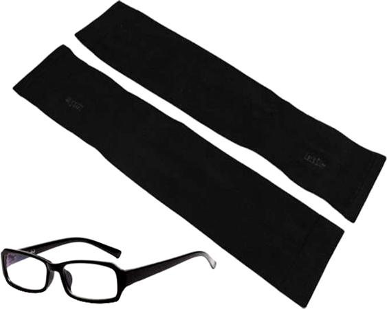 Combo Găng Tay Chống Nắng Đen Hở Ngón Và Kính Giả Cận Thời Trang Nam/Nữ