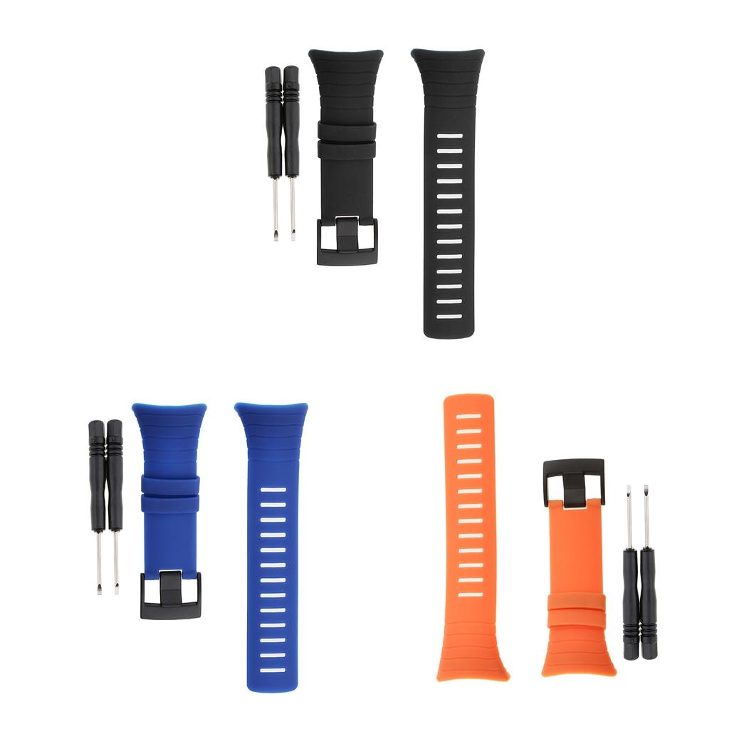 Premium Silicone Bracelet Strap Band with Screwdriver Tool For Suunto Core