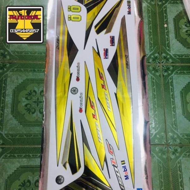 Tem rời ex 150 chất liệu Crom dán xe đen