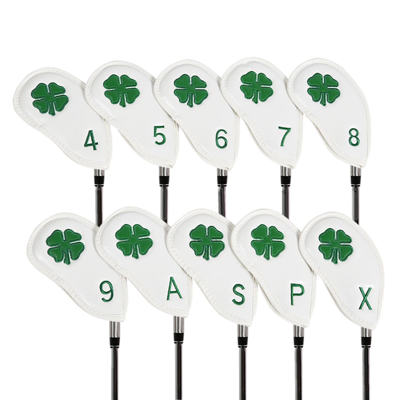 10x Golf Club Covers Number Embroidered Water Resistant Golf Iron Headcovers