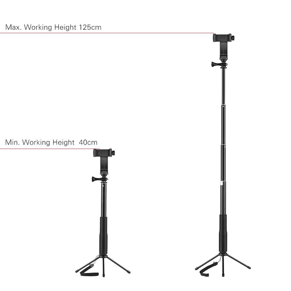 Gậy chụp ảnh tự sướng Telescoping có giá 3 chân, điều khiển từ xa