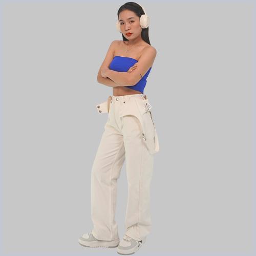 Quần jean + Áo jean ngắn Y5 phong cách, quần bò nữ, áo bò nữ chất jeans cao cấp co Giãn  - Thương hiệu Samma Jeans - Quần Jeans