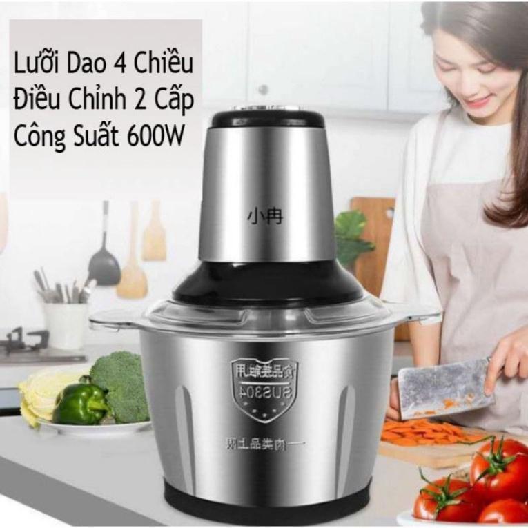 SIÊU SALE Máy Xay Thịt Cối Inox 4 Lưỡi Đa Năng, Dung Tích 2L,3L( Sẵn hàng )