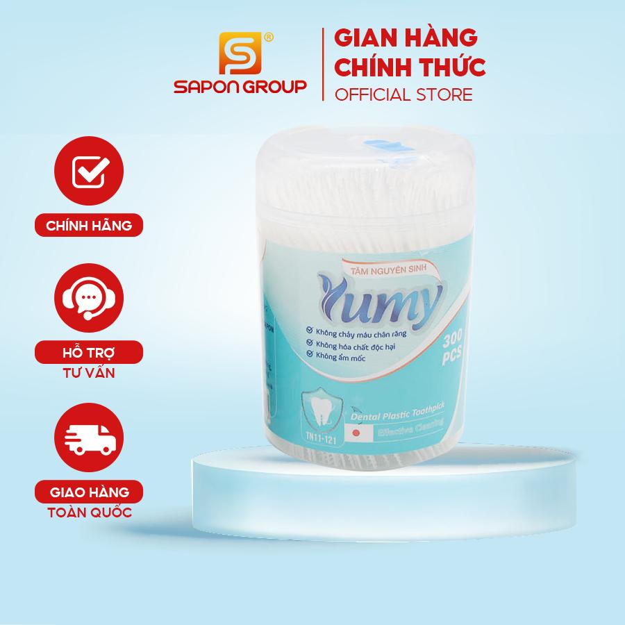 [Lố 12 hộp] Tăm nhựa hộp phẳng YUMY size S [TN11-121] hộp 300 chiếc