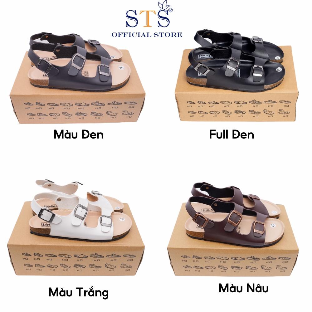 Giày Sandal đế trấu nam nữ Da PU mặt kem thời trang chống nước cao cấp nhiều màu sắc KPU02