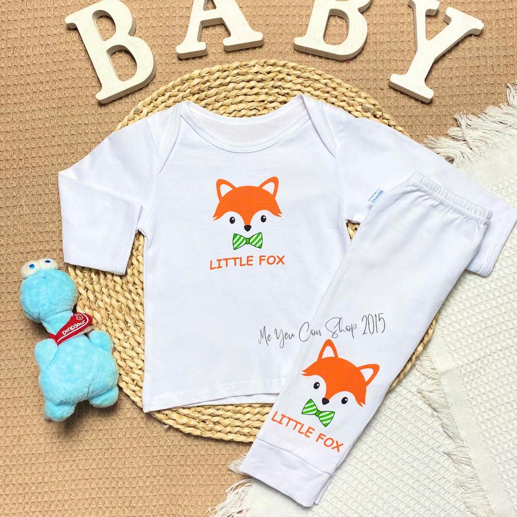 (4-9kg) Bộ Quần Áo Tay Dài Chồm Vai Cotton Thoáng Mát, Thấm Hút Mồ Hôi Cho Bé Trai/ Bé Gái - Bibo KT - Vịt Donal