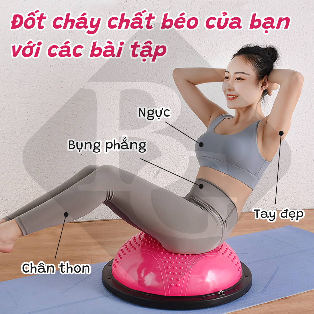 BG Bóng tập YOGA bóng thăng bằng,Bosu Bóng Tập Cân Bằng Bosu tập thể dục,Bóng đẹp Yoga Tại Nhà Cao Cấp ( hàng nhập khẩu)