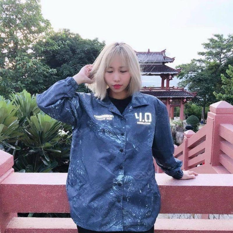 Áo khoác dù , áo khoác loang màu 4.0 phát sáng ,2 lớp