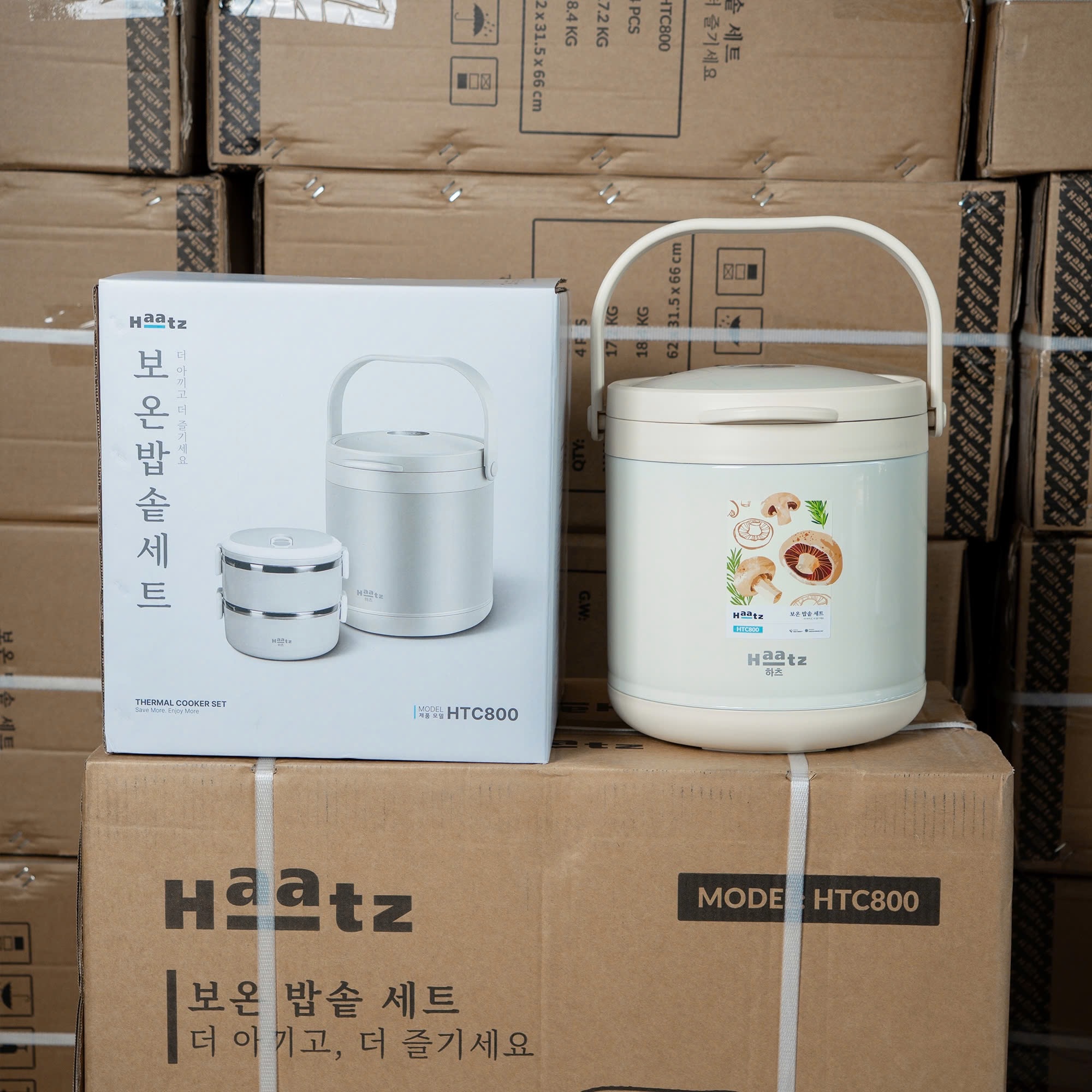 (Model 2026) Nồi Ủ Chân Không Haatz HTC800 inox 304 Dung Tích 4.5L, Giữ Ấm 6h, Hàng Chính hãng Bảo Hành 2 Năm