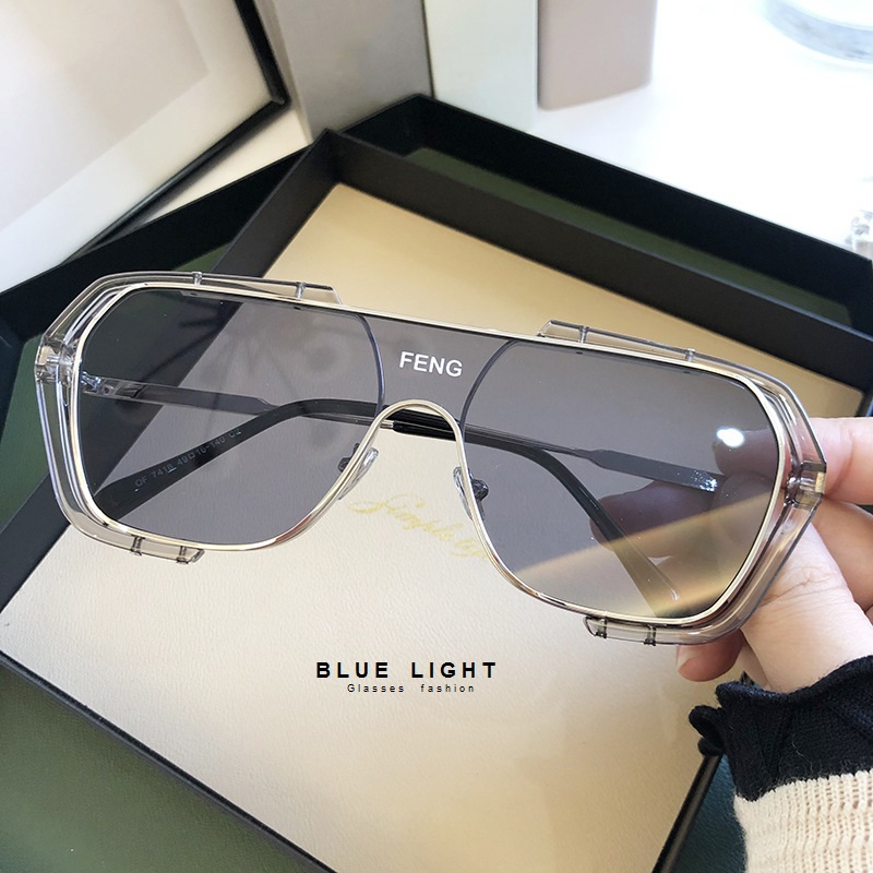 Kính Râm, Kính Mát Nam Nữ Mắt Vuông To Màu Vàng, Đen, Trắng Cá Tính Hàn Quốc - BLUE LIGHT SHOP