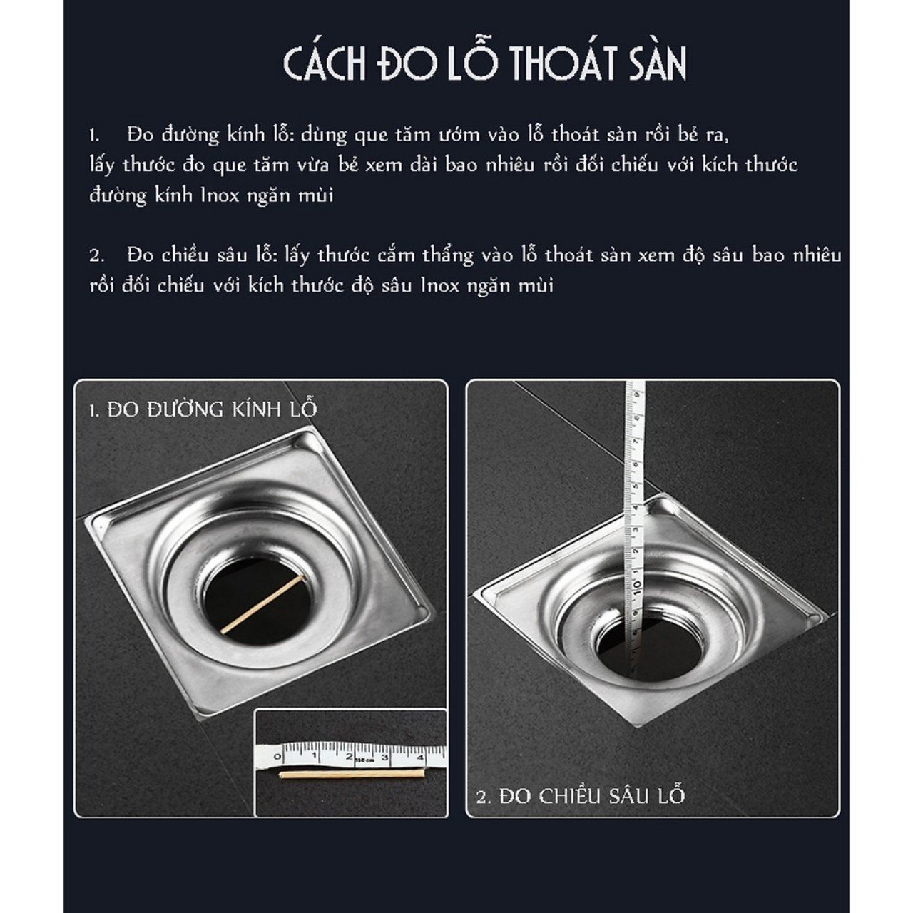 Phụ kiện thoát sàn ngăn mùi hôi INOX 304