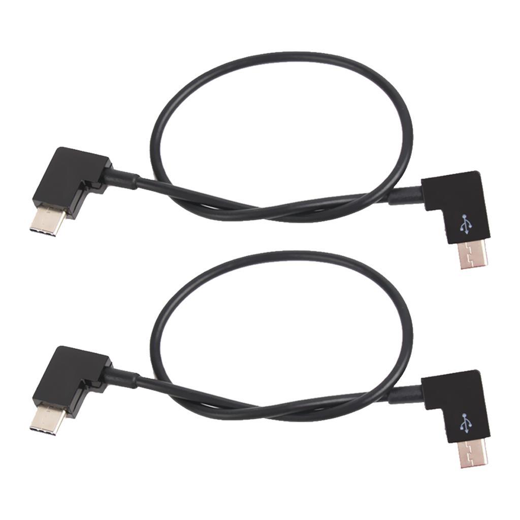 2x USB Type C Extension Cable 90 Degree USB-C Male to USB-C Male Adapter