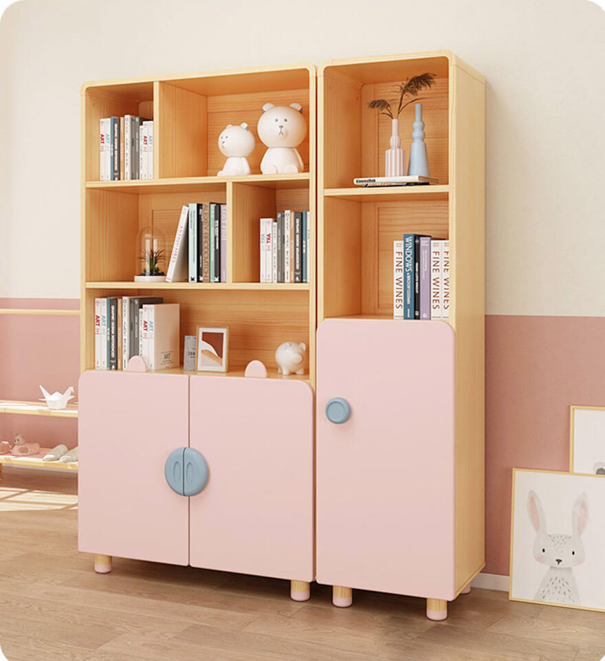 Giá sách cho bé bằng gỗ công nghiệp