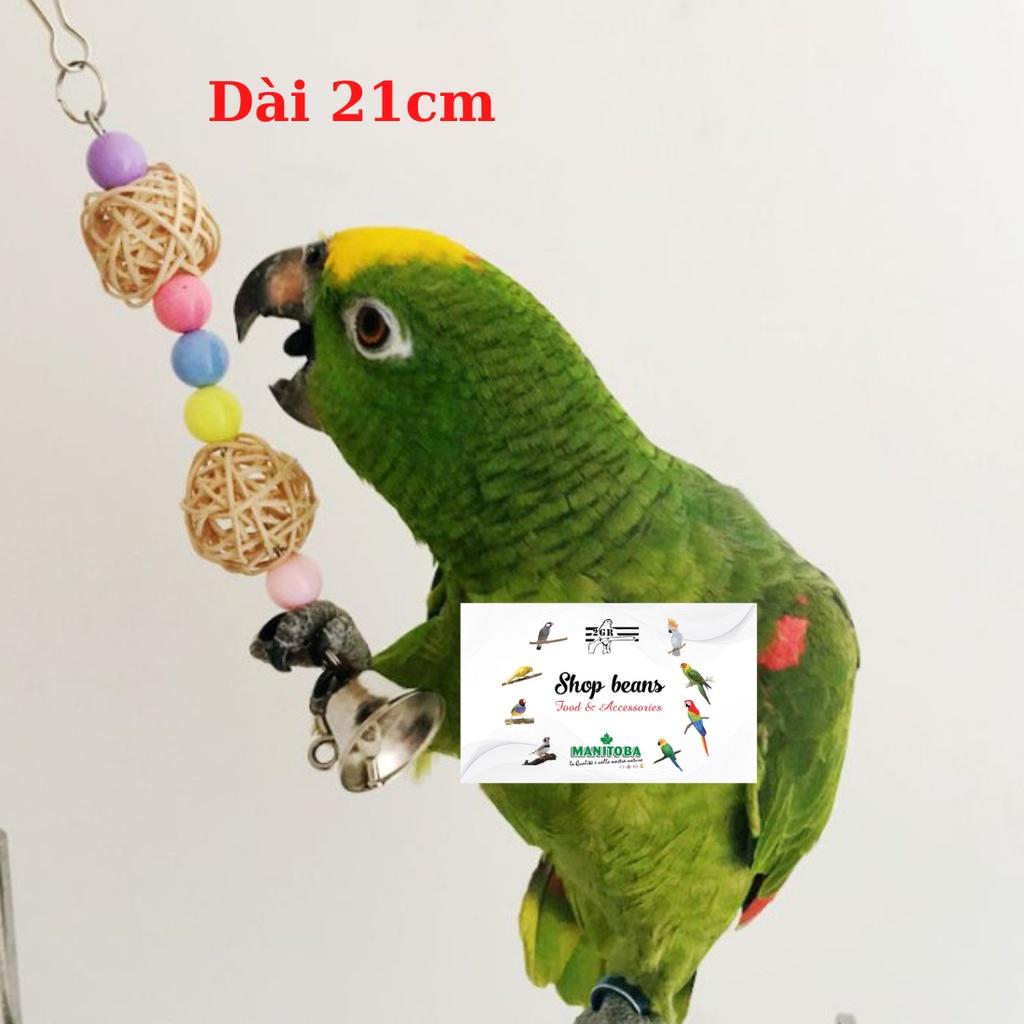 Đồ chơi nhai gặm hình quả cầu dây cho vẹt