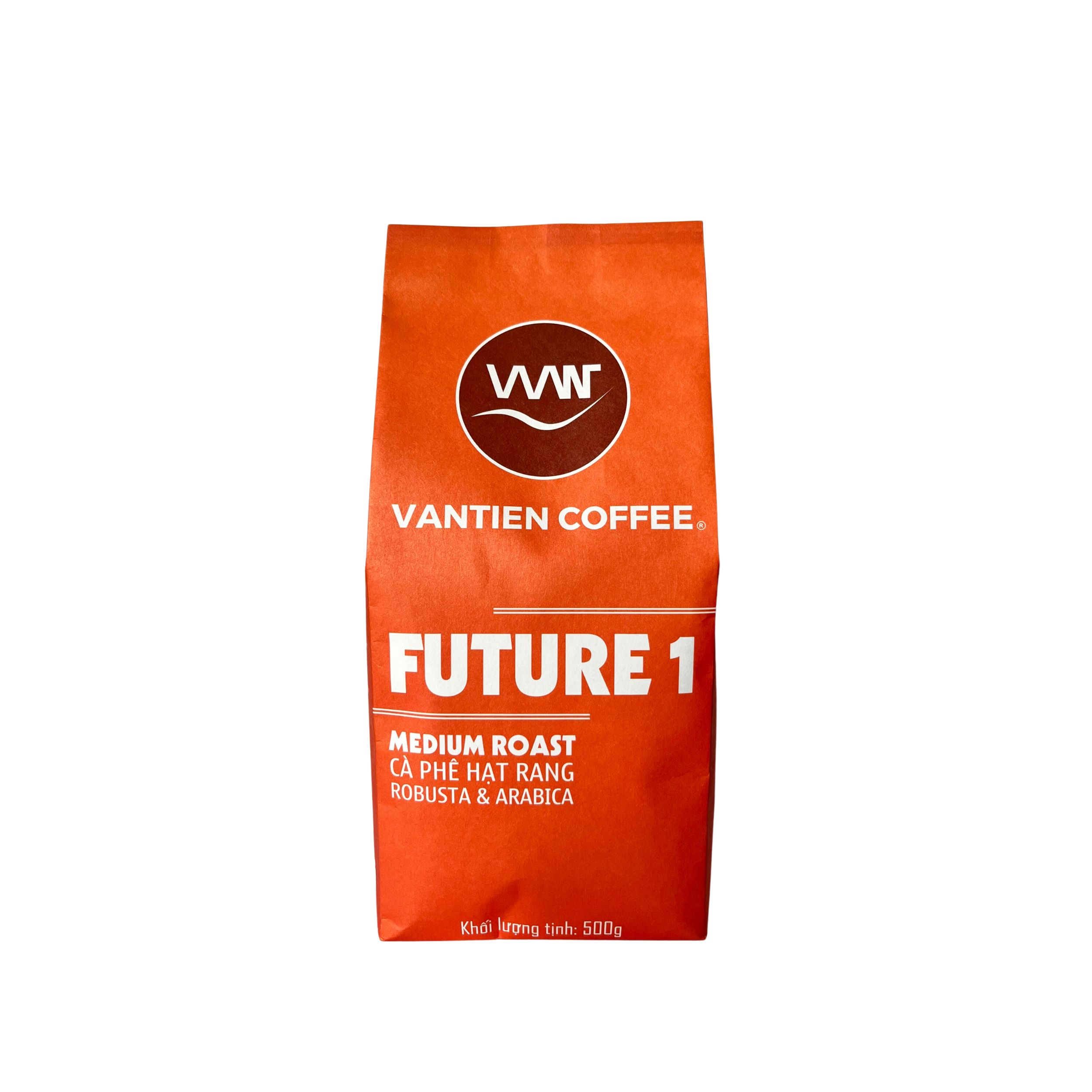 Combo 2 gói Cà phê hạt rang Future 1 VANTIEN COFFEE 500g/gói