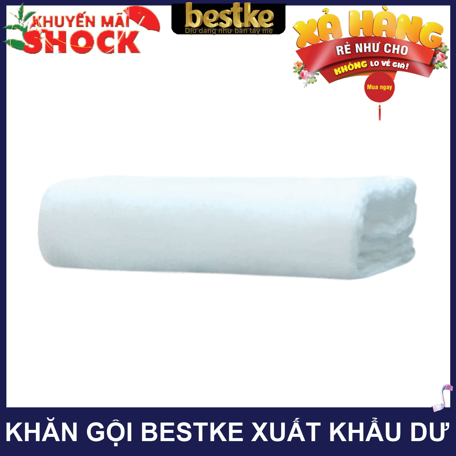 Khăn gội bestke 100% cotton xuất khẩu Nhật còn dư, mềm mại và thấm hút, màu trắng hotel, Cotton towels, towels manufacturer